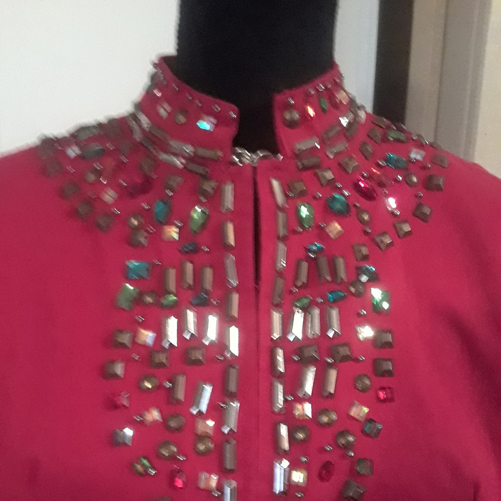 𝅺passports Embellished Jeans Jacket Size L